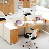 Wooden 4 Seater Workstation Tables With Panel Partitions (SZ-WSB348)