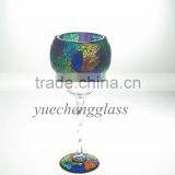 Colored Mosaic Glass Candle Holders With Twisted Stand thumbnail-1