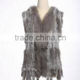 QD663 New Fashion Handknitted Rabbit & Raccoon Vest With Cap 2016 thumbnail-2