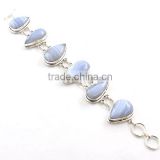 925 silver jewelry wholesale Blue lace agate jewelry fashion bracelet women's silver jewelry