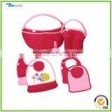 Neoprene Newborn Girls Feeding Gift Set