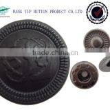 22.5mm Hot Sale Matt Black Snap Metal Button
