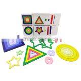 Gradient Assembly Game Set Jigsaw Green Wood Children Preshchool Educational Shape Size Color thumbnail-4