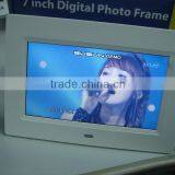 Rechargeable Battery Operated Digital Photo Frame 7 Inch Black Video Frame