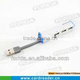 Wired 4 Ports Colorful USB 2.0 HUB With Led Light as Gift