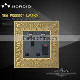 Mordio Zinc 1 Gang 13A Wall Socket With 2 USB