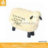 Resin White Garden Decoration Animals Sheep For Thanksgiving Day