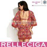 RELLECIGA Digital Exotic Print Beach Dress Women Beachwear