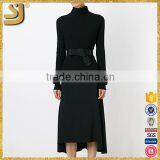 Black Long Sleeve Woman Wool Winter Sweater thumbnail-6