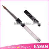 2016 Hotsale White Crystal Oval Acrylic Brush Kolinsky Hair Nail Brush Quality Choice thumbnail-1