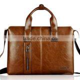 Luxury Leather Business Laptop Bag Briefcase for Man Documents Handbag thumbnail-1