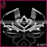 Cheap Alloy Rhinestone Wedding Crown Big Pageant Tiara thumbnail-1