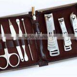 MRT-040 9pcs PU Bag With Carbon Steel German Manicure Sets thumbnail-1