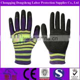 Breathable Polyester Latex anti penetration working gloves importers in usa