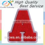 factory custom sew-on chenille embroidery letter A
