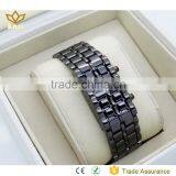 Fashion Style Black Alloy Watch Case and Band Stainless Steel Waterproof Watches Large Led Digital Display Watches thumbnail-3