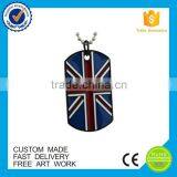 OEM Eco-friendly UK Flag Souvenir Zinc Alloy Metal Custom Dog Tags thumbnail-1