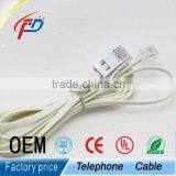 British-American Rj11 Telephone Patch Cord 2 Cores Jumper Cable
