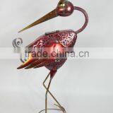 China Supplier Painted Large Metal Crane Statue Garden Ornament thumbnail-4