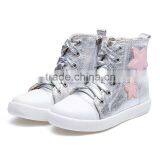Wholesale China Kids Shoes Girls High Cut Metal PU Shoes Vulcanized Shoes thumbnail-1