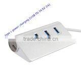 High Performance Type c 14.5V 2A Power Charging With 3 Port Usb 3.0 Hub +1 Usb Type c Hub