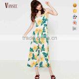 Women's Shoulder Strap Wrap Plunge Floral Print Cami Jumpsuit thumbnail-1