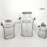 Cut Flower in Different Glass Container With Metal Stand thumbnail-1