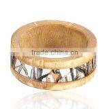 Natural Wooden Ring, Wooden Ring With Camouflage Inlay thumbnail-2