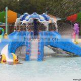 Water Park With Fiberglass Water Sldies Rides Customized Products