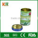 Round Shaped First Grade Tin Tea Caddy thumbnail-1