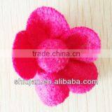 Small Red Felt Flower thumbnail-1