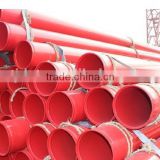 Outside and Inside Red Plastic Coated Steel Pipe for Fire Fighting