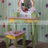Girl Vanity Solid Wood Dressing Table With Lift up Mirror Chirldren Desk thumbnail-3