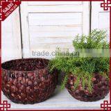 Indoor Planters Natural Water Hyacinth Woven Plant Basket Lowes Wholesale Flower Pots thumbnail-1