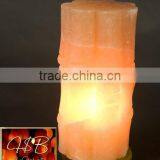 Himalayan Round Bamboo Salt Lamp thumbnail-1