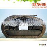 Outdoor Rattan Daybed With Canopy thumbnail-1