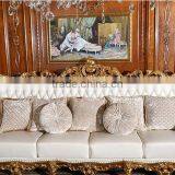Luxury Classic Golden Antique Full Solid Wood Sofa Set, Wedding Sofa For Bride And Groom(MOQ=1 SET) thumbnail-4