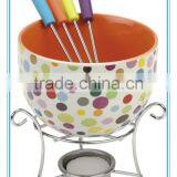 Mini Fondue Set, Stainless Steel Fondue Set, Ceramic Fondue Set, Cheese Fondue Set, thumbnail-1