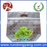 Plastic Slider Zip Lock Zipper Fruit Bag With Handle and Air Holes thumbnail-2