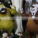 Fiberglass Polyresin Bald Head Bear Statue Combination Cartoon Character Figurine thumbnail-3