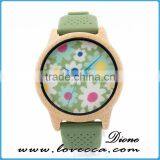 Private Label Your Own Logo Leather Band Wristwatch Wholesale Wood Watch thumbnail-5