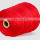 China Wholesale Dope Dyed Red Color Pure 100% Cotton Yarn Weaving 30/1 In Stocks thumbnail-3