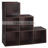 6 Cubes Wooden Shoe Storage Cabinet, White Color Cabinet thumbnail-3