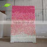 GNW FLW161116-001 Wedding Decoration Artificial Dark Pink to White Ombre Flower Wall