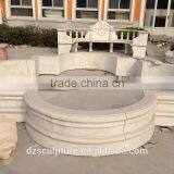White Outdoor Large Stone Water Fountain thumbnail-2