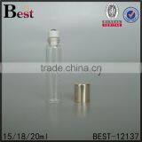 Cosmetic Packaging High Quality Clear Tube Glass Roll Bottle Roll on Perfume Bottle With Gold Cap Best Sellers China thumbnail-3