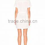 Waist Bow Tie Shirt Dress Hot Sale Woman Elegant Holiday Dress thumbnail-2