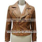 2014 Woman New Fashion pu Leather Jacket thumbnail-1