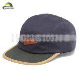 Design Your Own Flat Brim Plain Black 5 Panel Adjustable Cap thumbnail-1