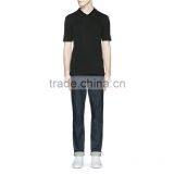 Slim Men Black Custom 100%cotton Man Polo T-shirt thumbnail-4